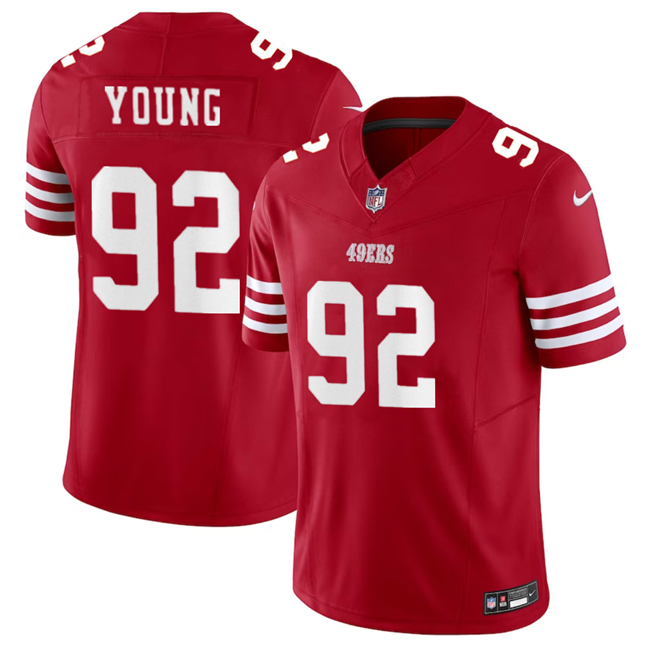 Men's San Francisco 49ers #92 Chase Young Red 2023 F.U.S.E. Football Stitched Jersey
